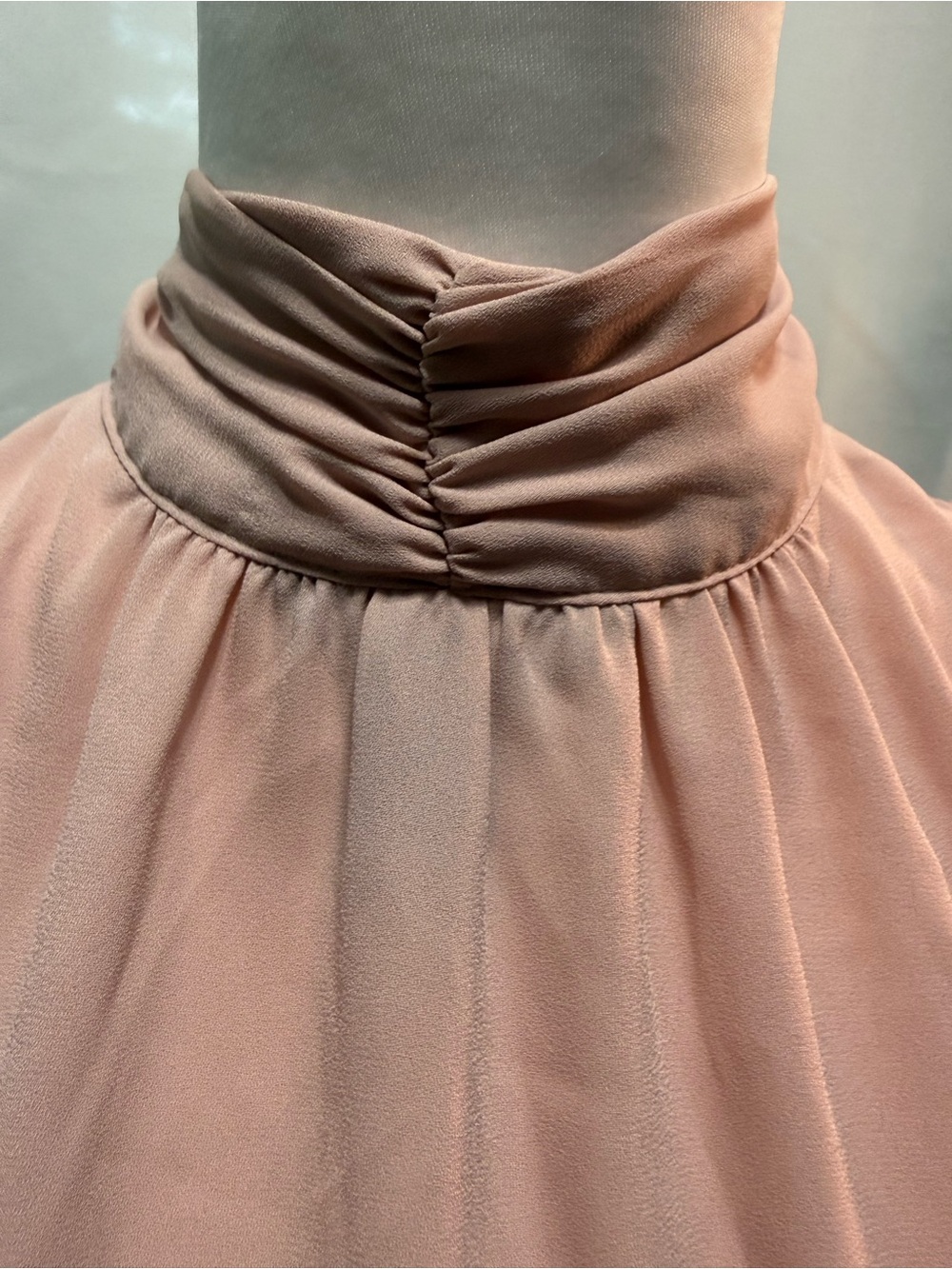 Express Sleeveless High-Neck Blouson Bodysuit - Blush Pink - Picture 2 of 7